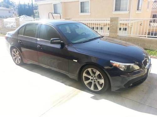 2006 bmw 550i seden sports and premium package 4.8l navi blue