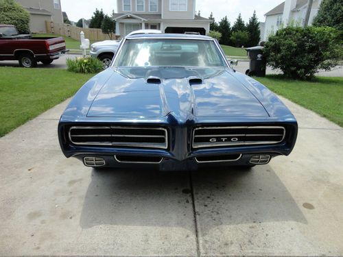1969 gto 400 four speed liberty blue totally restored to perfection