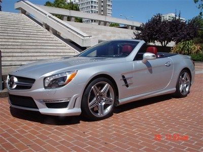 2013 sl63 amg silver with red