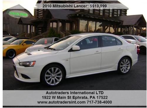 2010 mitsubishi lancer ralliart awd turbo white 62464 miles