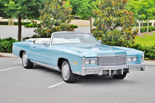 Simply beautiful 75 cadillac eldorado convertible drives as new dry oklahoma car