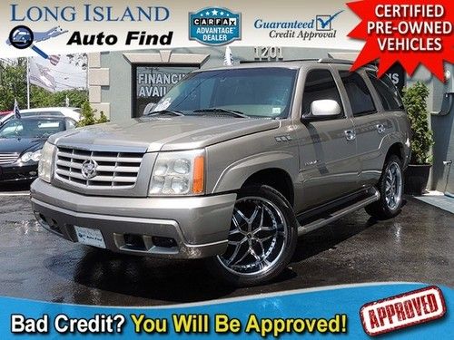 02 cadillac escalade leather heated seats sunroof bose keyless 22 wheels dvd