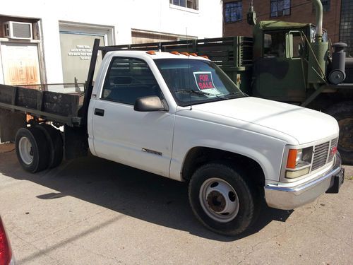 1991 gmc sierra 3500 - 2x2 - dually flatbed truck 6.2 diesel - automatic