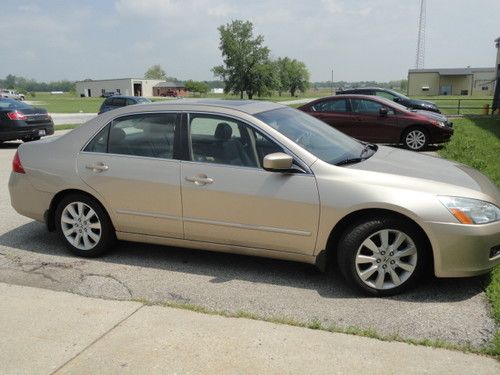 2007 honda accord ex-l navi, leather, v6, factory navigation moonroof no reserve