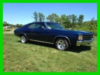 1972 chevy chevelle 2 door hardtop frame off restoration 350 v8 midnight blue