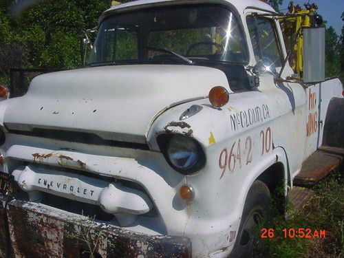 1955 chevrolet coe cabover big back window wrecker tow truck, image 4