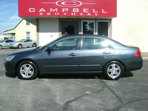 2007 honda accord 4dr ex-l 2.4l heated leather moon roof 2-owner fully loaded