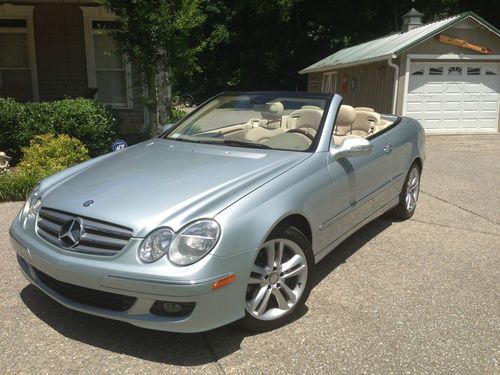 Mercedes benz clk350 rare diamond blue convertible low mileage iphone ready