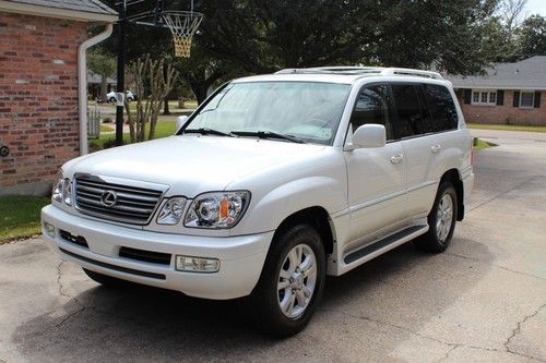 2004 lexus lx 470 pearl white with tan interior