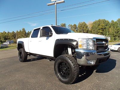 10 chevy silverado 2500hd 4x4 duramax diesel lifted 35" dick cepeks nav roof dvd