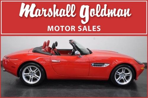 2001 bmw z8 bright red w/ sport red &amp; black two tone leather  only 7000 miles