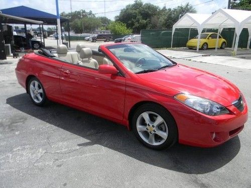 Red camry solara sle tan leather convertible  power seats sle solara v6 red sle
