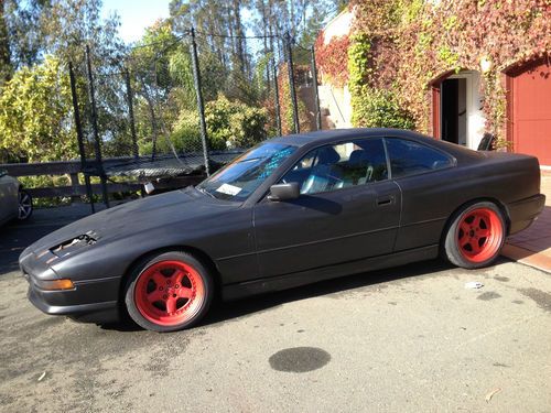 Matte black 1991 bmw 850i 850ci base coupe 2-door 5.0l with ac schnitzer rims