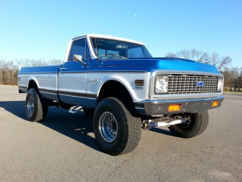 Lifted 1971 chevy k-20 4x4! corvette fuel injected lt1! air conditioning! no res
