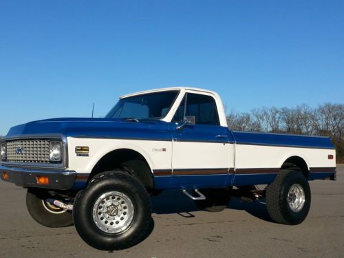 LIFTED 1971 CHEVY K-20 4X4! CORVETTE FUEL INJECTED LT1! AIR CONDITIONING! NO RES, image 3