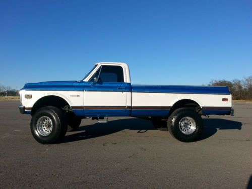 LIFTED 1971 CHEVY K-20 4X4! CORVETTE FUEL INJECTED LT1! AIR CONDITIONING! NO RES, image 4
