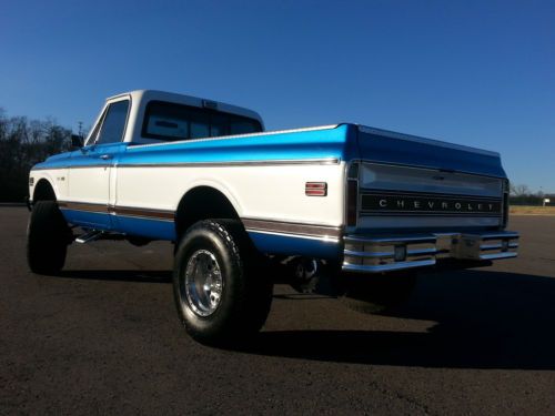 LIFTED 1971 CHEVY K-20 4X4! CORVETTE FUEL INJECTED LT1! AIR CONDITIONING! NO RES, image 5