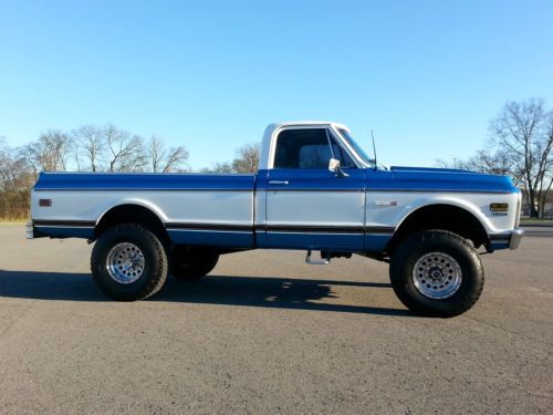 LIFTED 1971 CHEVY K-20 4X4! CORVETTE FUEL INJECTED LT1! AIR CONDITIONING! NO RES, image 6