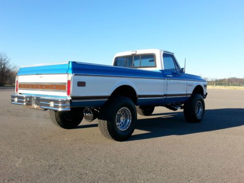 LIFTED 1971 CHEVY K-20 4X4! CORVETTE FUEL INJECTED LT1! AIR CONDITIONING! NO RES, image 9