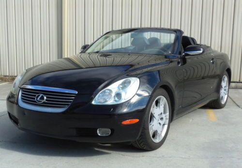 2005 lexus sc430 black on black convertible 2-door 4.3l low miles  navigation