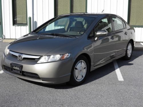 2007 honda civic hybrid automatic 4-door sedan no reserve non smoker