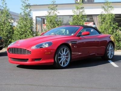 09 db9 convertible 6.0l v12 6 speed manual fire red black leather showroom ready
