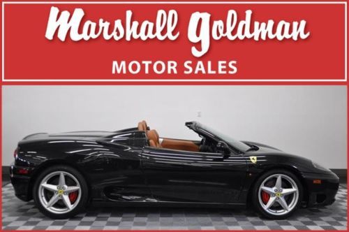 2003 ferrari 360 spider f1  in black metallic with cuoio leather 7000 miles