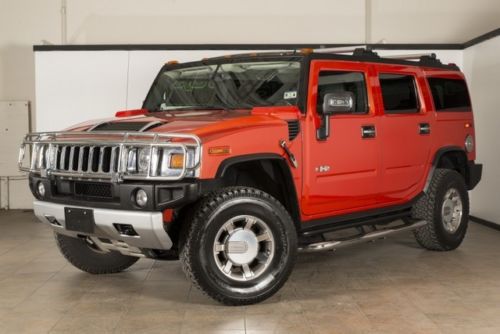 2008 hummer h2 rare orange on black luxury pkg