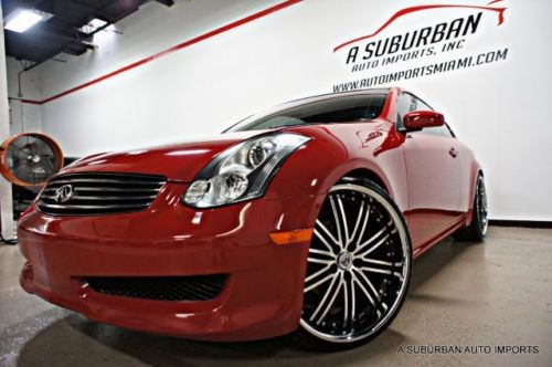 2007 infiniti g35 coupe aero sport pkg auto 22&#034; wheels premium rear spoiler