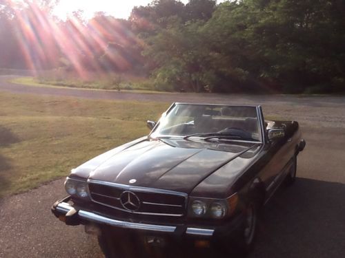 1980 mercedes 450sl brown with tan interior both canvas and hard top
