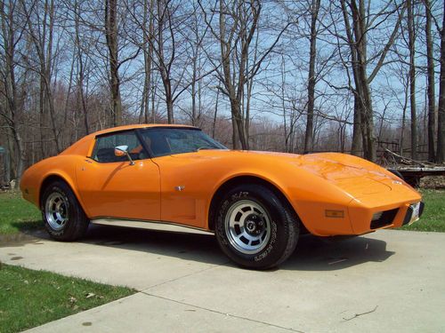 1977 chevrolet corvette, corvette orange