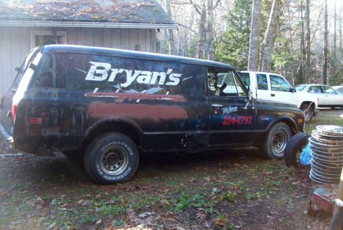 1969 chevy 1/2 ton 2wd panel truck, rat rod, running but not drivable project