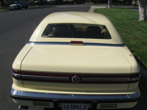 1989 CHRYSLER TC BY MASERATI GARAGED ONE OWNER CALIFORNIA CAR 69K MILES, image 4