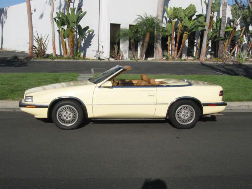 1989 CHRYSLER TC BY MASERATI GARAGED ONE OWNER CALIFORNIA CAR 69K MILES, image 5