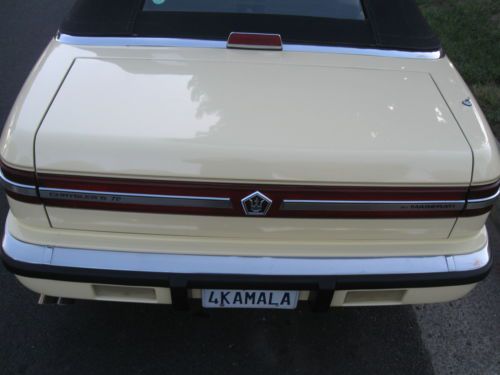 1989 CHRYSLER TC BY MASERATI GARAGED ONE OWNER CALIFORNIA CAR 69K MILES, image 6