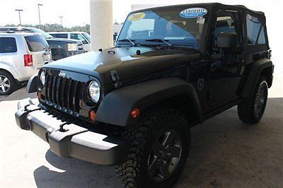 4wd 2dr rubicon low miles suv automatic gasoline 3.8l smpi v6 black clear coat
