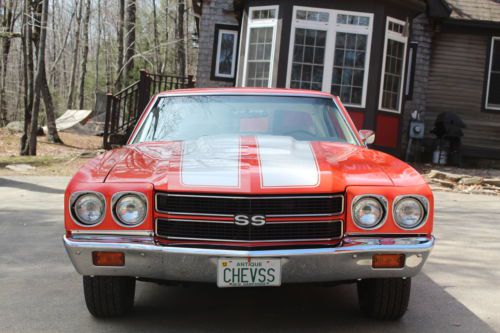 1970 Chevelle, Matching Numbers, Hugger Orange, White, Stripes and Interior, image 2