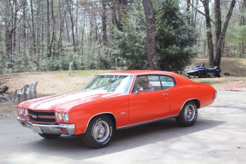 1970 Chevelle, Matching Numbers, Hugger Orange, White, Stripes and Interior, image 5