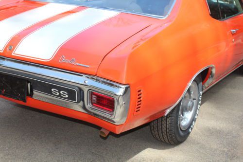 1970 Chevelle, Matching Numbers, Hugger Orange, White, Stripes and Interior, image 7