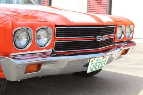 1970 Chevelle, Matching Numbers, Hugger Orange, White, Stripes and Interior, image 10
