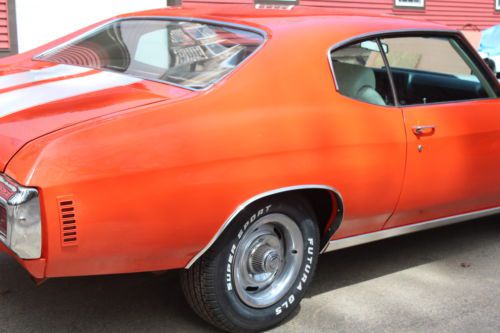 1970 Chevelle, Matching Numbers, Hugger Orange, White, Stripes and Interior, image 11