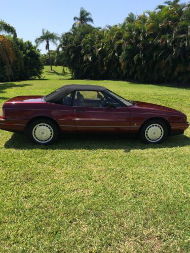 1991 cadillac allante cream puff rare burgandy metallic/tan leather