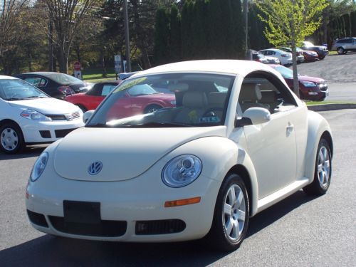 &#039;07 vw beetle, clean carfax, 1 owner, conv, power top, pw, pdl, ac, at