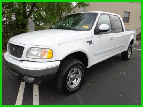 2002 ford f-150 xlt crew cab 4x4 pickup truck v-8 auto no accidents no reserve