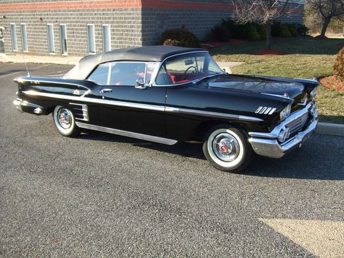 1958 chevrolet impala convertible onyx black frame off restored beauty