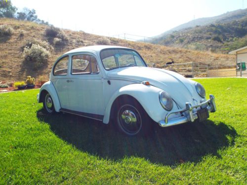 1966 volkswagen bug....no reserve.......super clean california  black plate bug