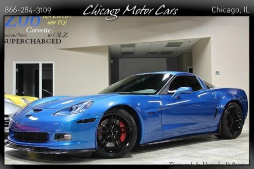 2009 chevrolet corvette z06 supercharged jetstream blue 3lz loaded &amp; pristine!!