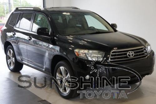 2008 toyota highlander sport awd, leather, sunroof, dealer maintained, clean