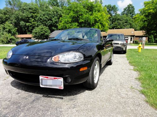 2000 mazda mx-5 miata convertible low miles brilliant black automatic