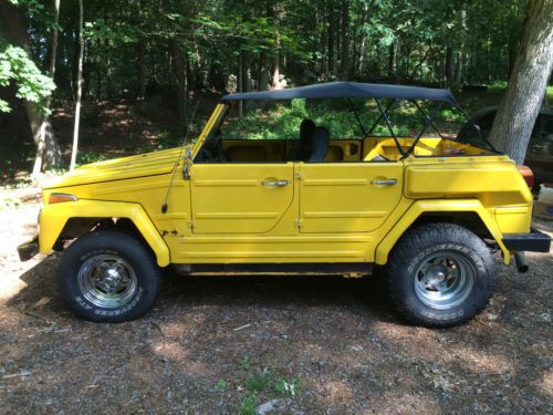 RARE UNIQUE 1974 VW VOLKSWAGEN THING 181 YELLOW SOLID EXTRAS, image 1